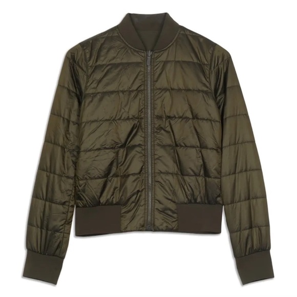 Lululemon | Women’s Green Nonstop Reversible Bomber Jacket Size 6 - Picture 1 of 9